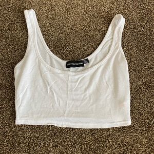 White cropped tank